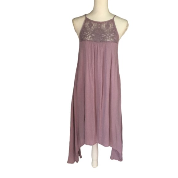 Maurices Dresses & Skirts - Maurices sz M Purple Shark Bite Hem Boho Dress